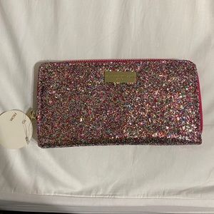 Pink sparkling wallet